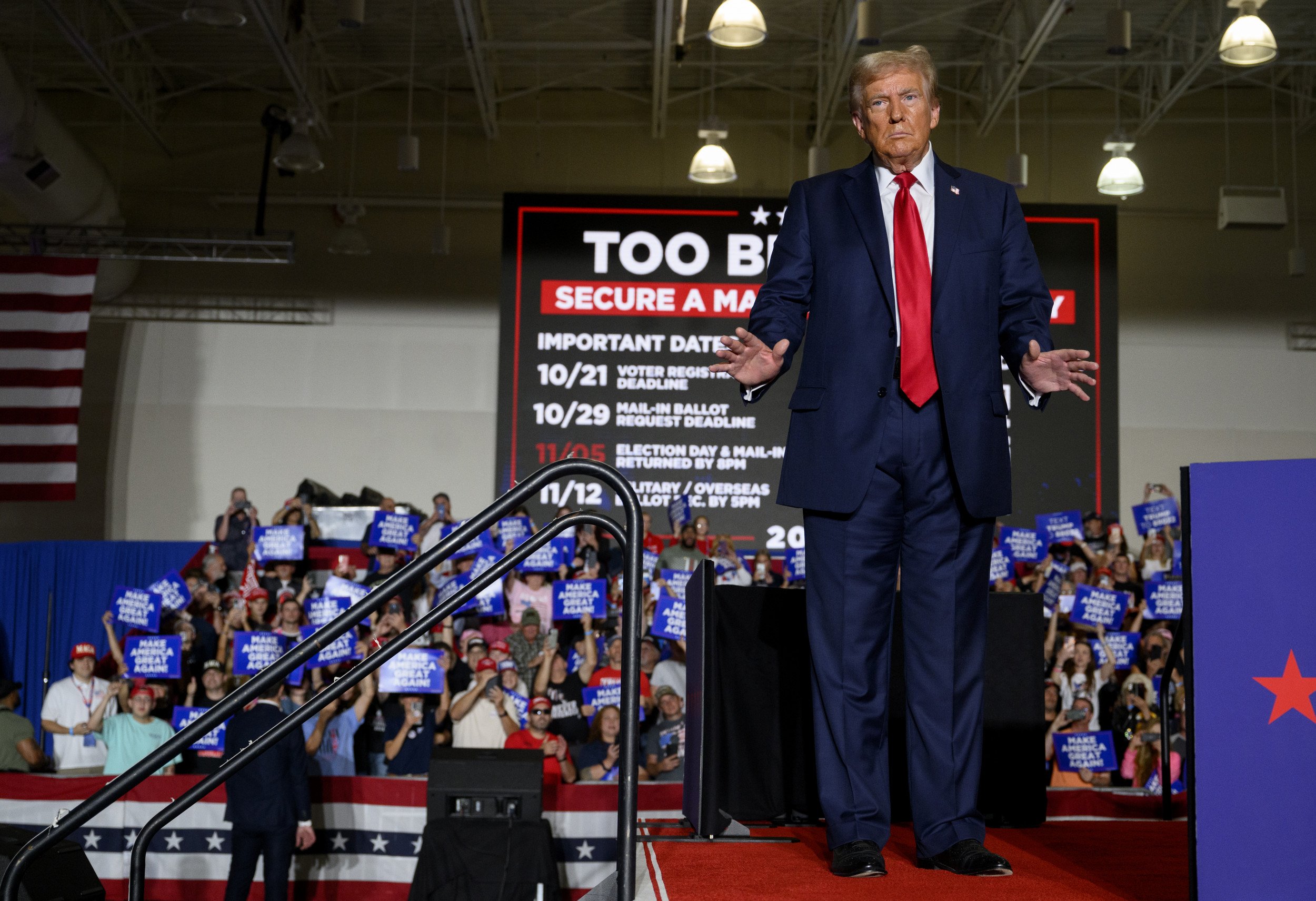 Donald Trump Blames Joe Biden Admin for His 'Small' Crowd Size at Rally