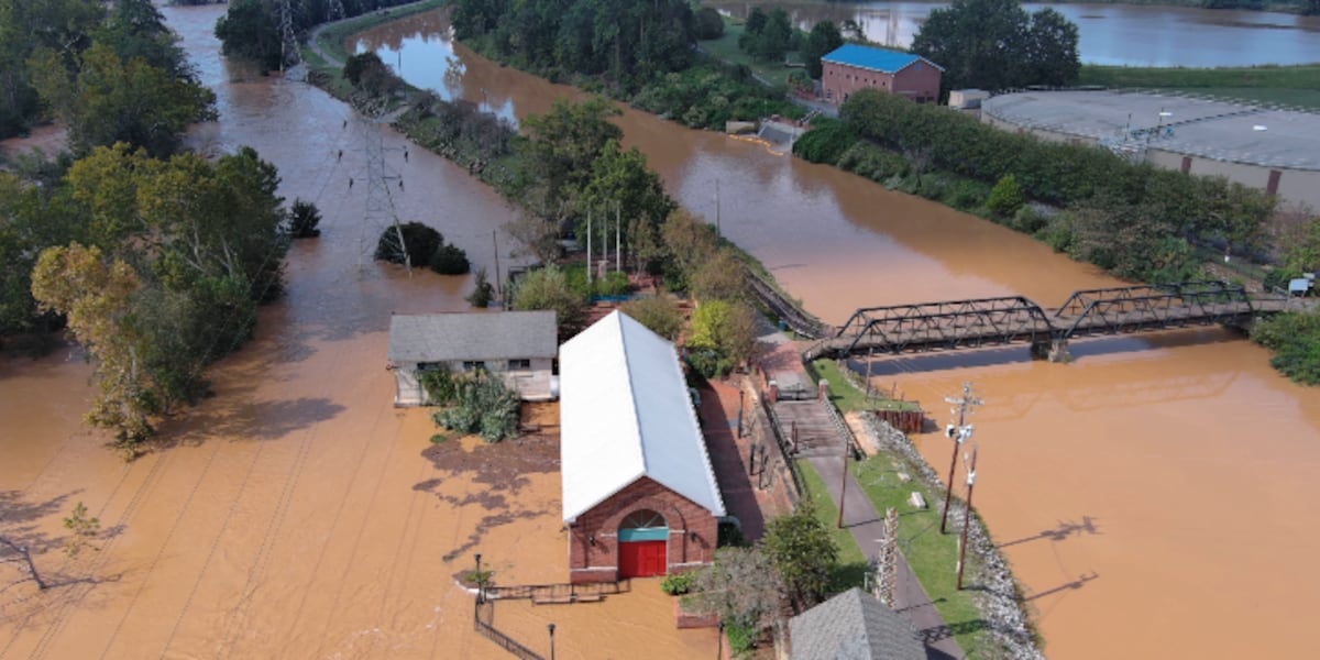 WATCH: Aerial view of Congaree River as it crests after Helene