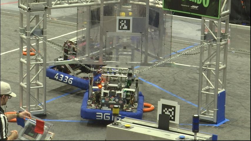 Students show off their hand-built robots at the 11th annual Red Stick Rumble