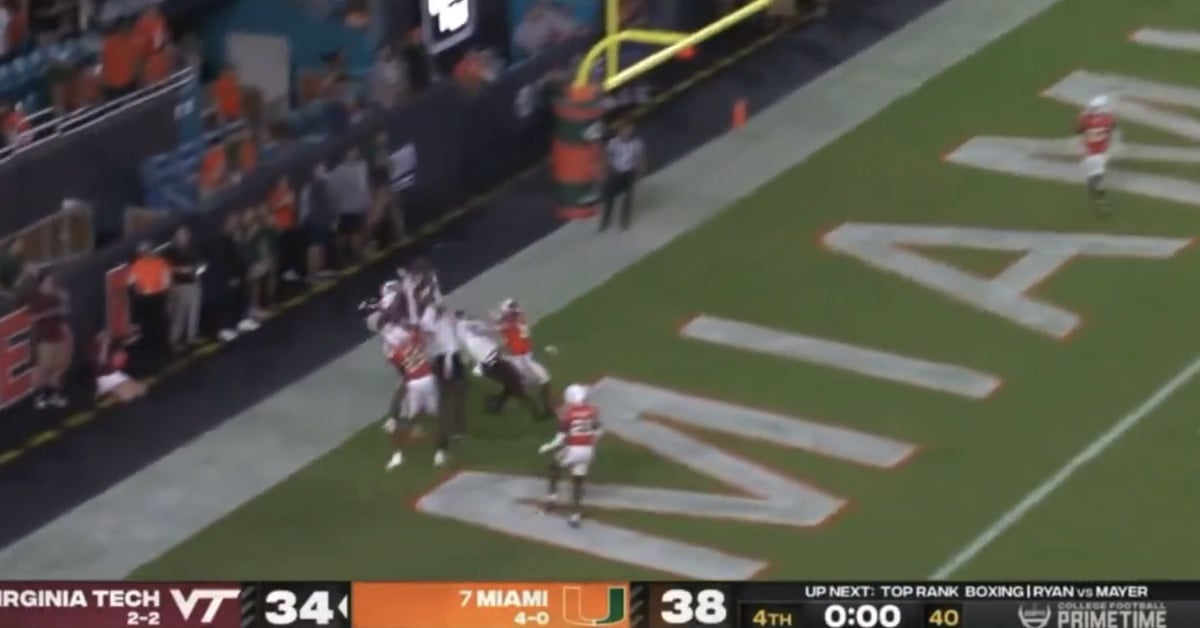 Miami survives Virginia Tech with reversed Hail Mary