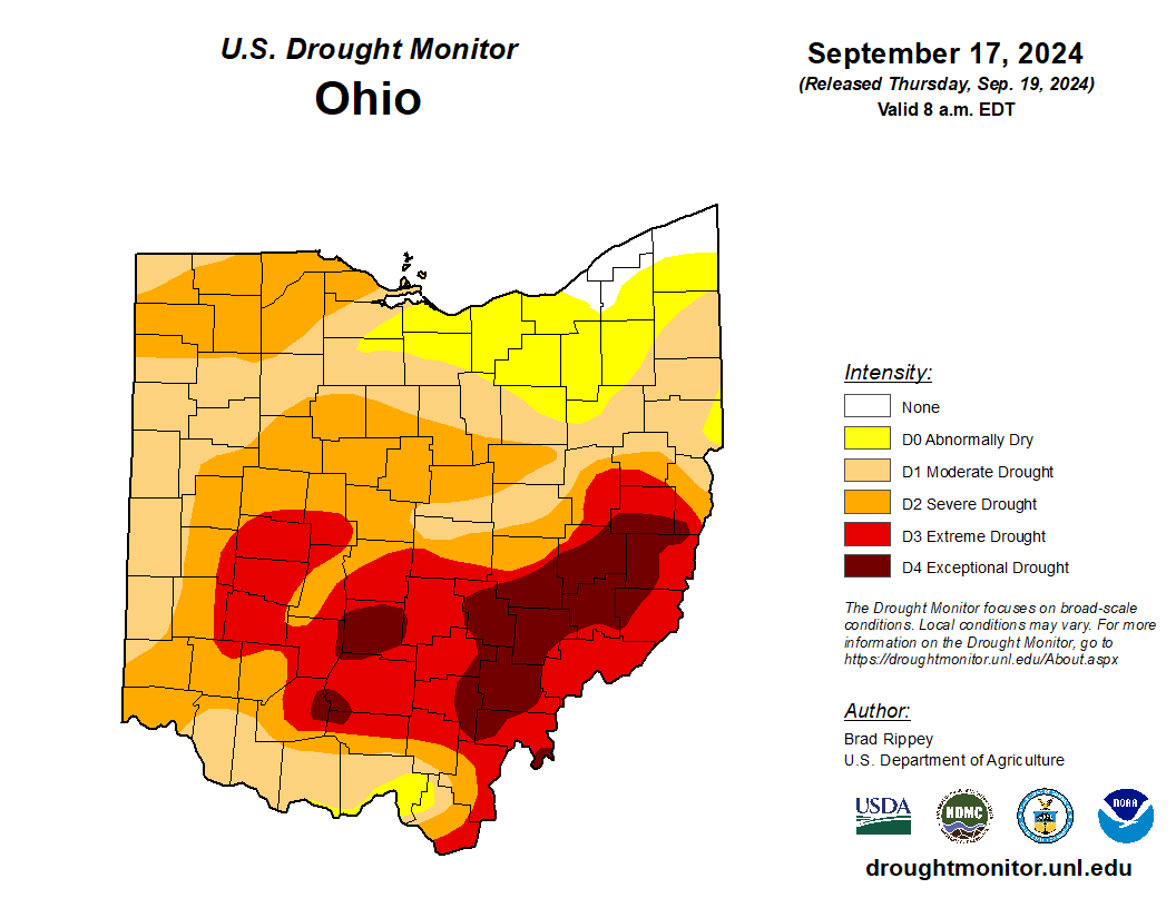 Ohio drought worsens, but NWS predicts 'wetter than normal' conditions next week