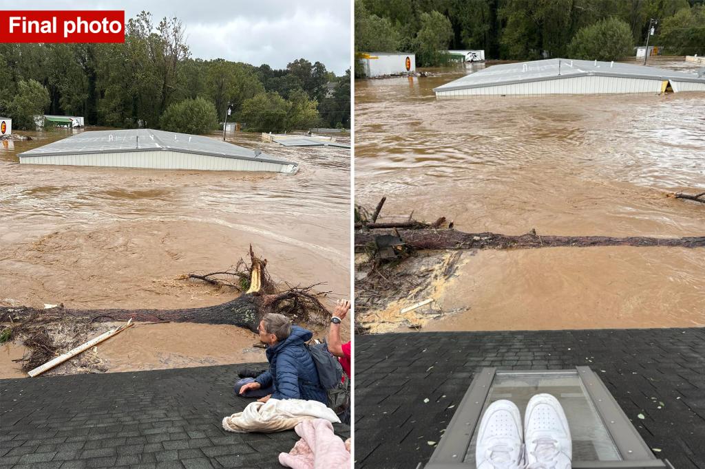 Heartbreaking final photo shows NC grandparents trapped on roof before swept away by floodwaters with grandson