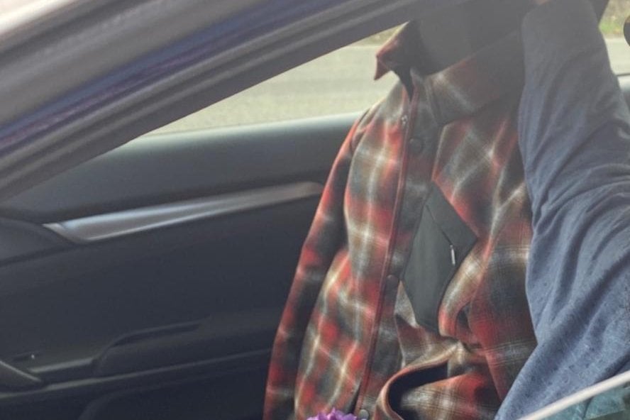 Driver in HOV lane caught using plaid shirt as 'passenger'