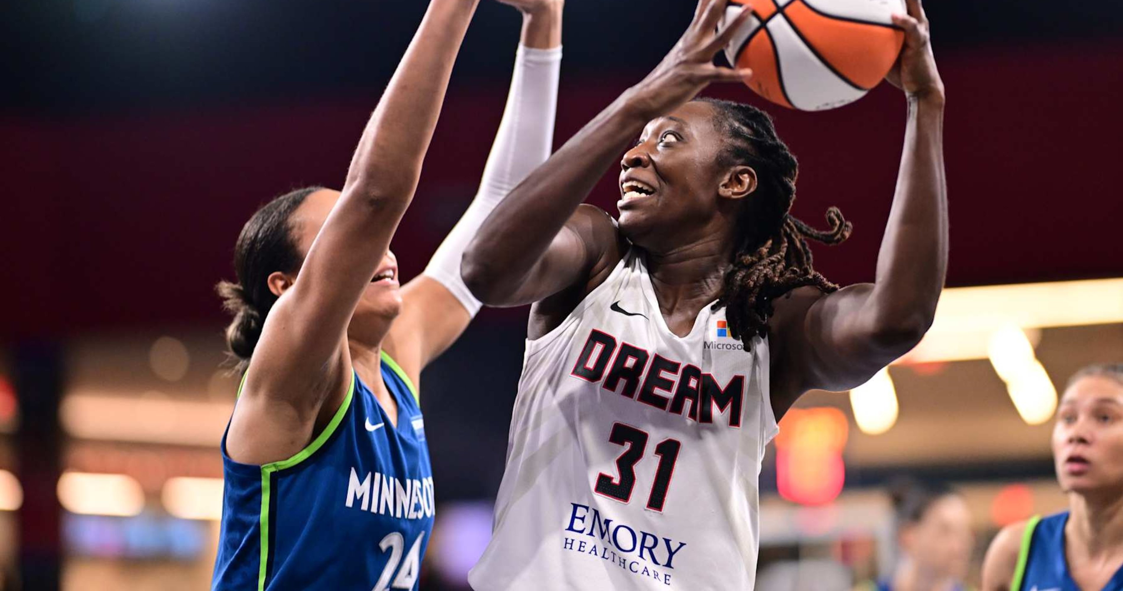 Video: Dream's Tina Charles Breaks Sylvia Fowles' WNBA All-Time Rebounding Record