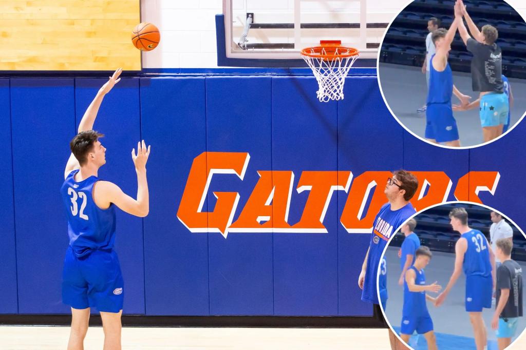 Video of 7-foot-9 Olivier Rioux with Florida teammates goes viral