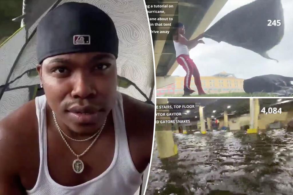 'Dumb' influencer defends Hurricane Helene camping stunt