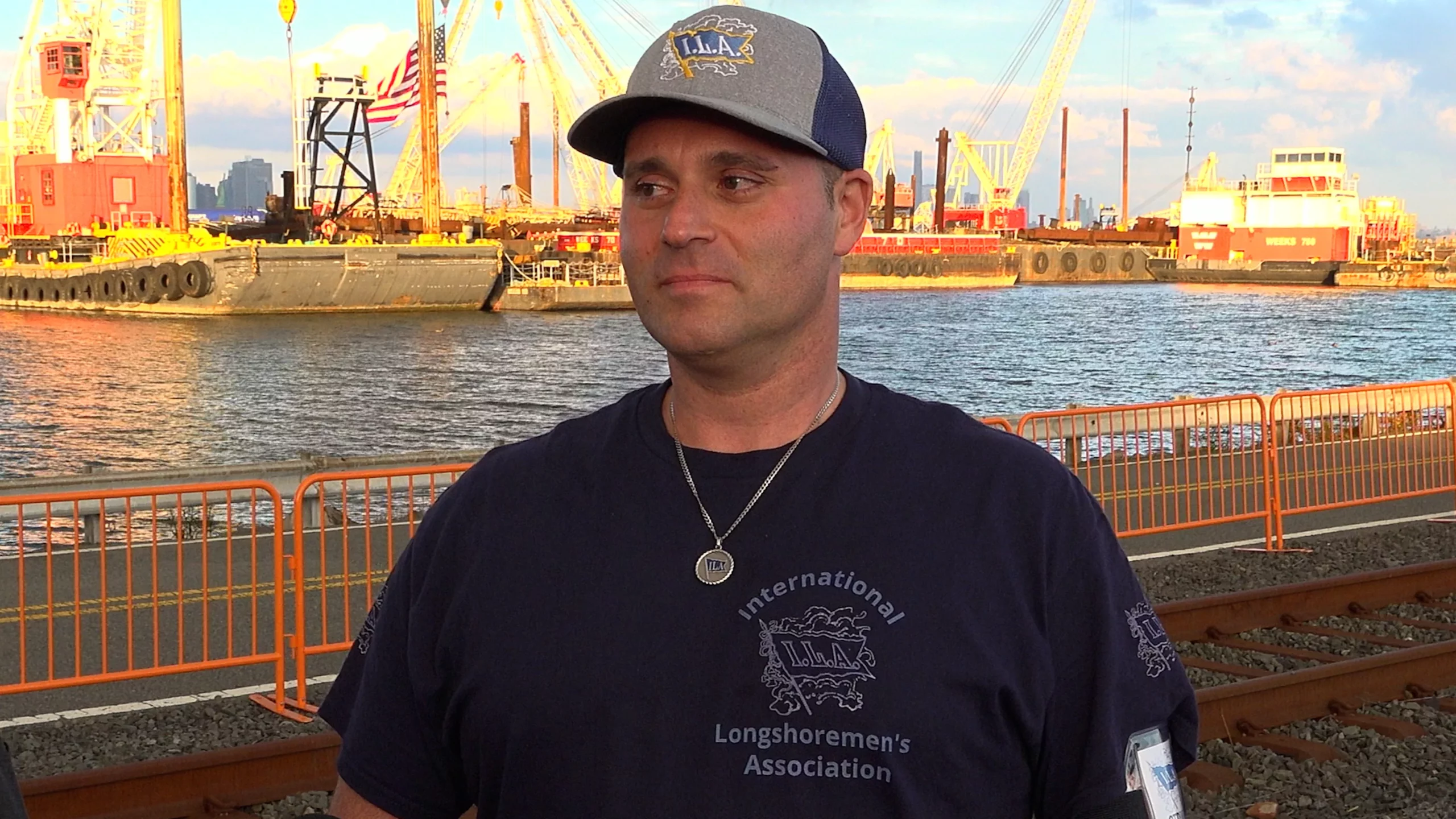 Striking longshoremen in New Jersey set up for the long haul