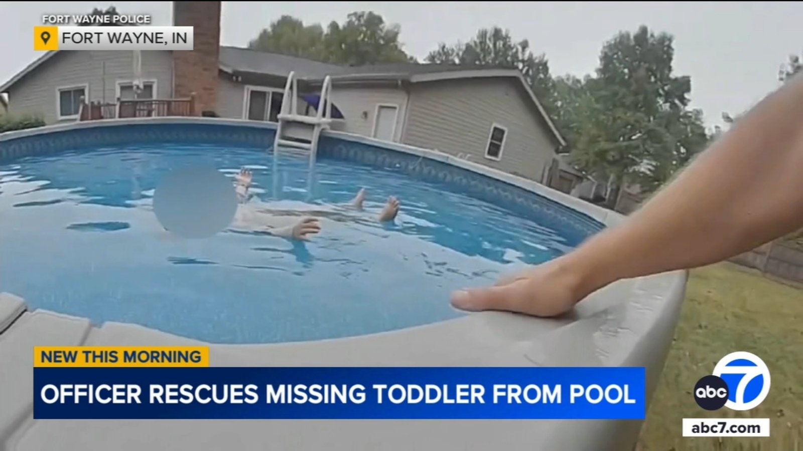 Bodycam video shows moment officer rescues 3-year-old with autism from neighbor's pool