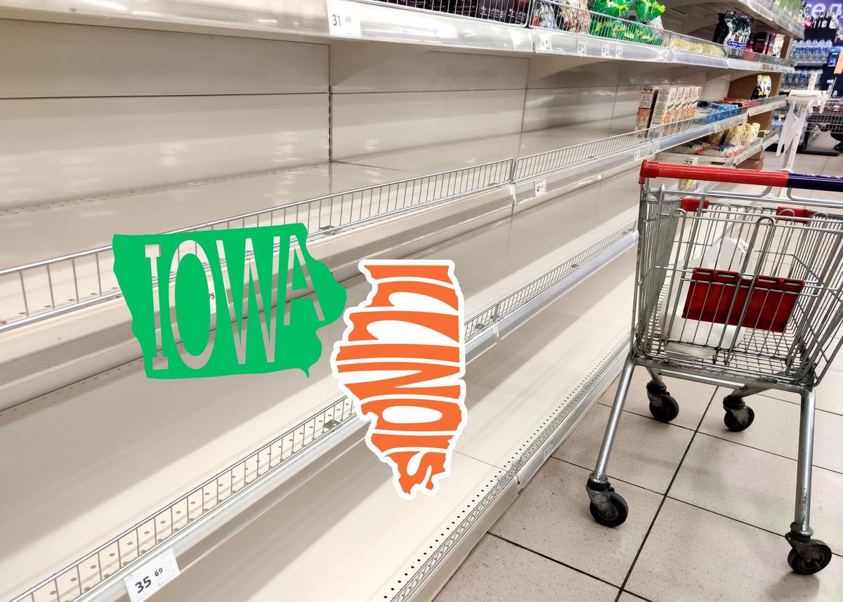 Illinois And Iowa Grocery Shelves Could Be Bare In Days