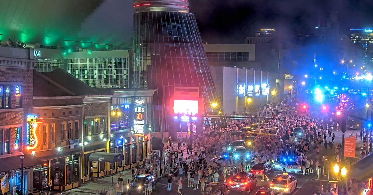 Vanderbilt fans carried goal posts all over downtown Nashville after upsetting No. 1 Alabama