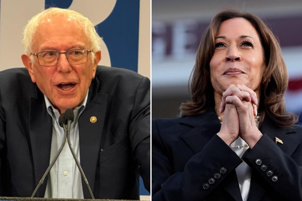 Bernie Sanders stumps for Kamala Harris in Las Vegas - without telling crowd to vote for her