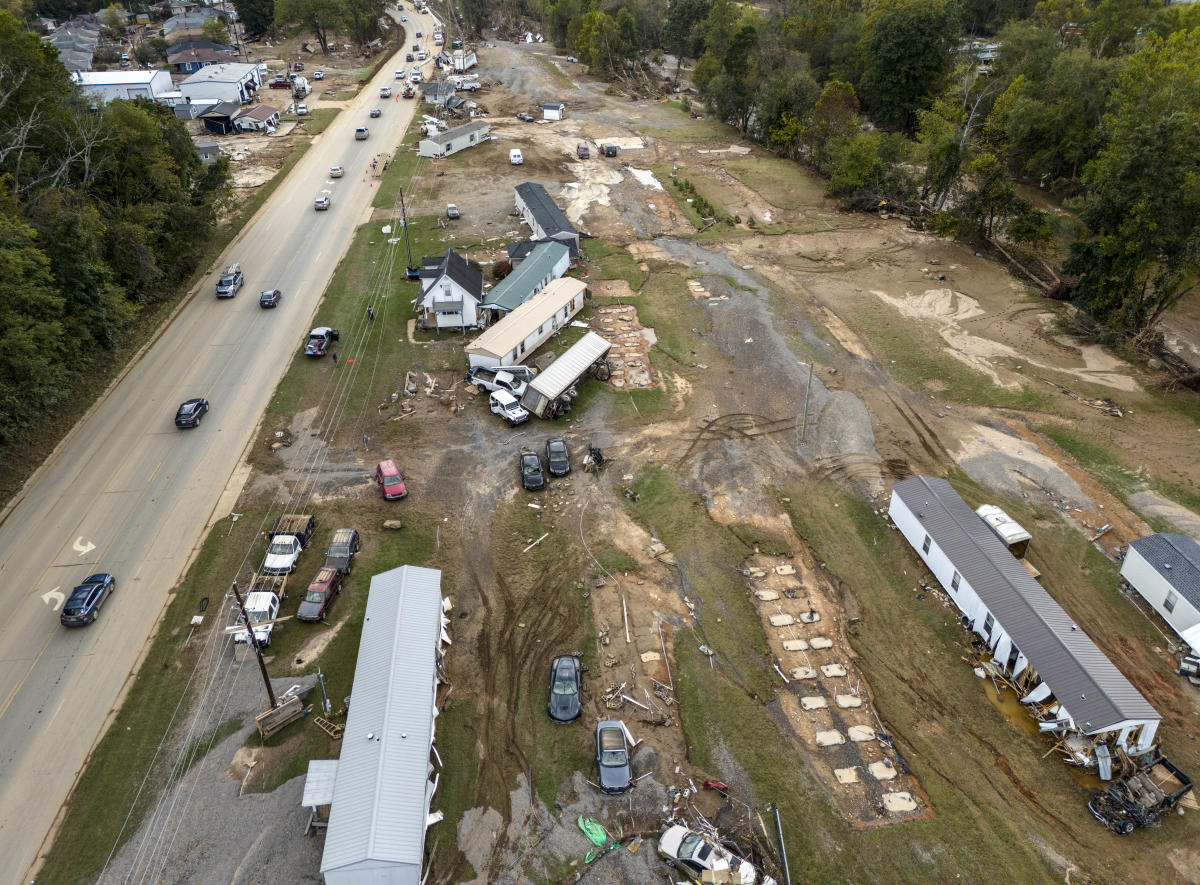 The Latest: Kirk becomes a hurricane as North Carolina reels from Helene