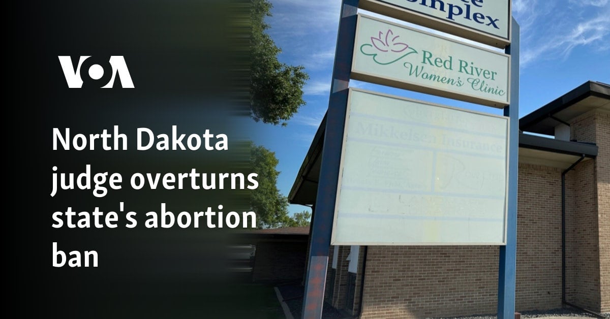 North Dakota judge overturns state's abortion ban