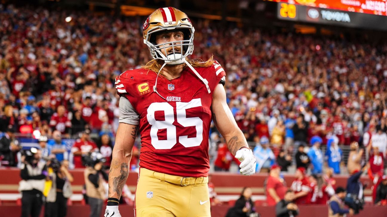 49ers' George Kittle makes acrobatic 12-yard touchdown catch