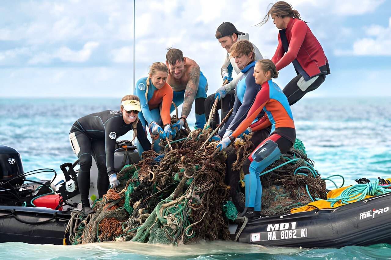 Marine debris removal benefits Hawaiian monk seals and ecosystems