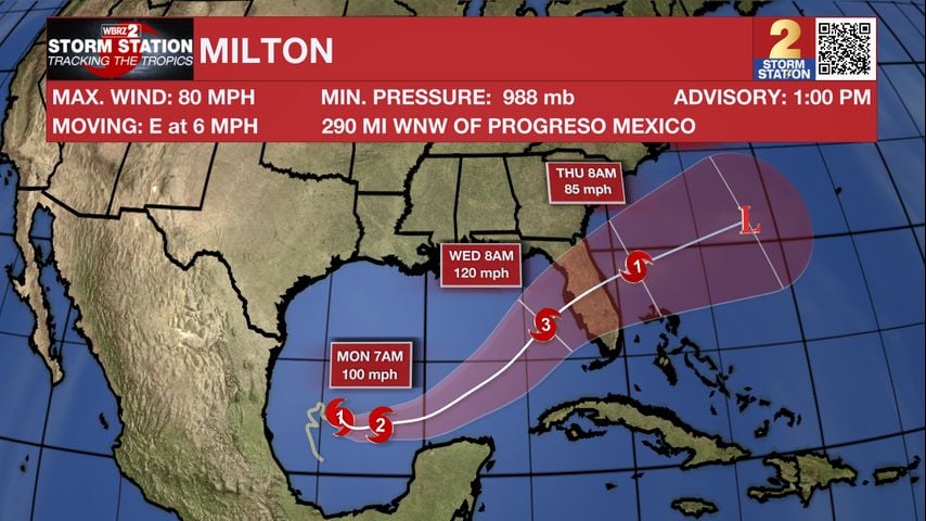 Hurricane Milton forms in Gulf of Mexico