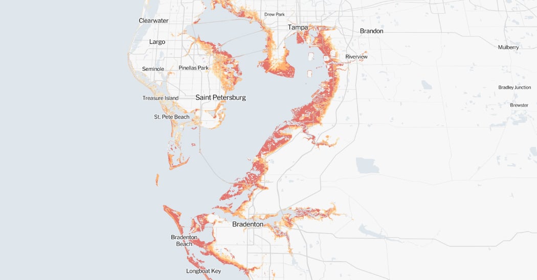 Tracking Hurricane Milton’s Storm Surge Risk Across Florida