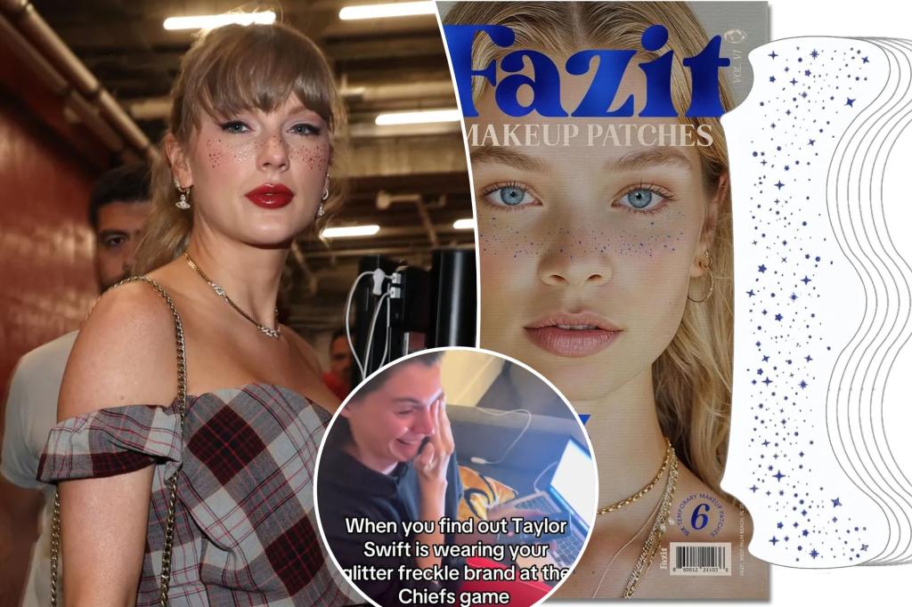 Taylor Swift wore glitter freckles -- and the brand's founder is facing high demand