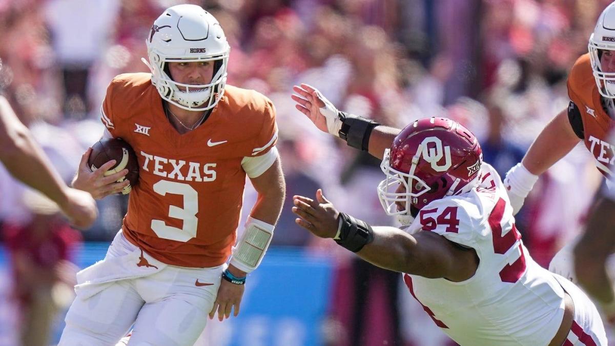 Texas QB Quinn Ewers will start against Oklahoma after missing two games; Ewers 1-1 vs. OU in career