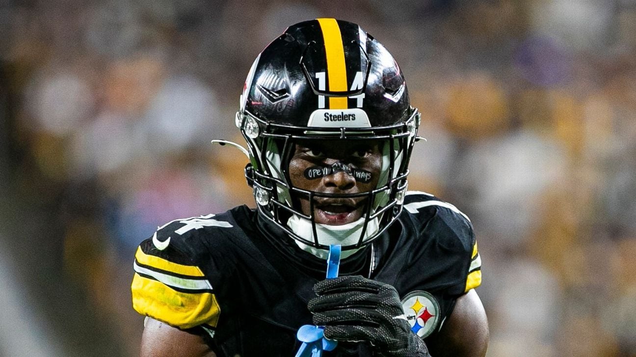 Steelers' George Pickens dismisses questions on explicit eye black