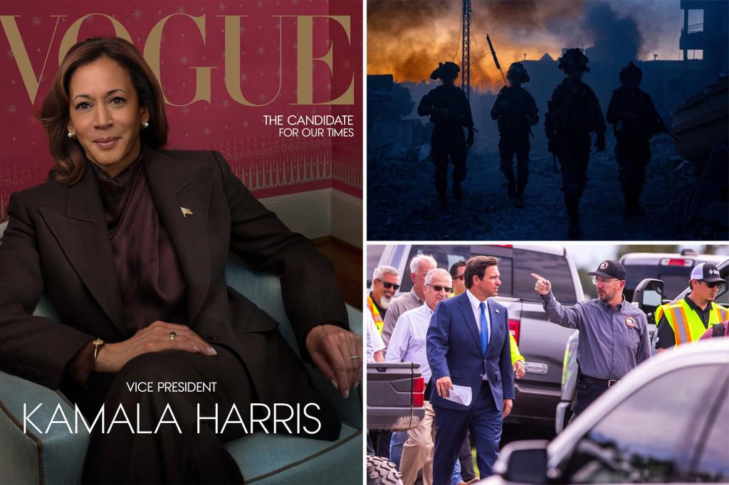 Kamala Harris sat for glammed-up Vogue cover on Oct. 7 anniversary - and while playing politics as Hurricane Milton took aim at Florida