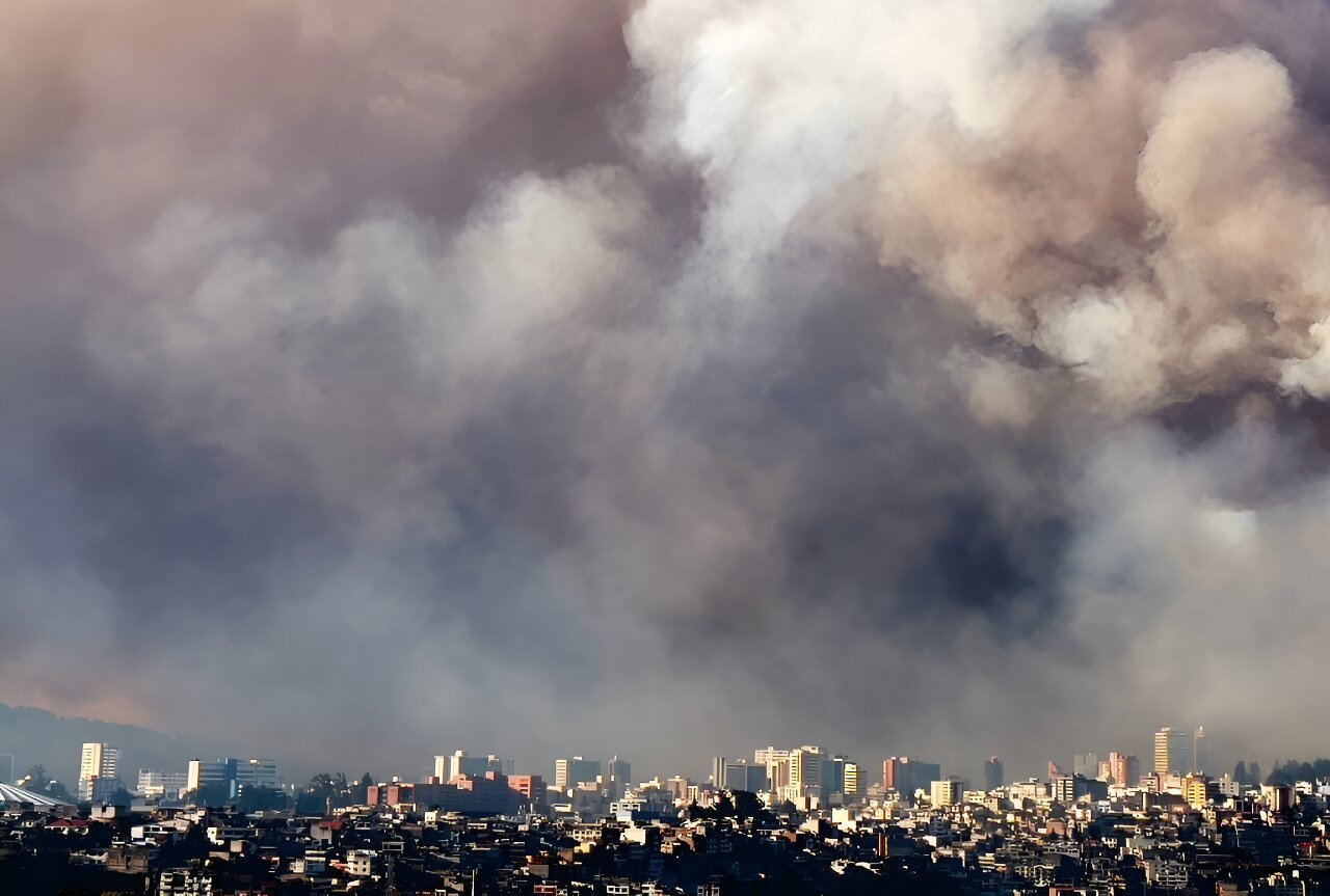 Six hurt in Ecuador as firefighters battle blazes choking capital