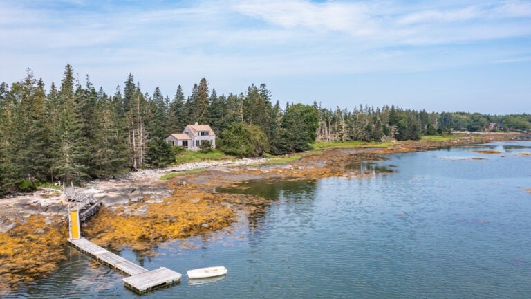 Writer Paul Theroux lists his private island in Maine. Price: $1.27m