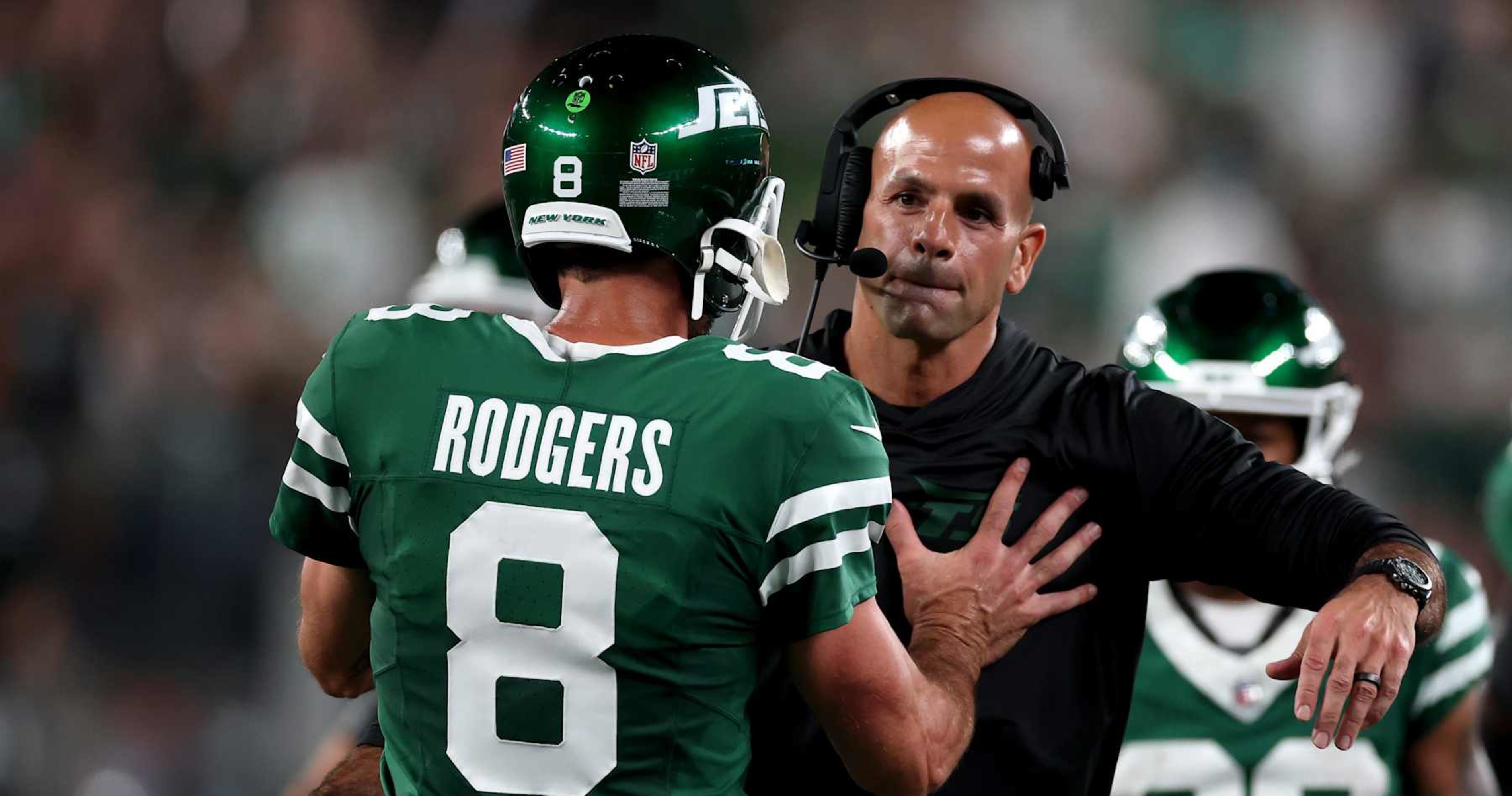 Aaron Rodgers Says He's 'Really Good Friends' with Jets' Saleh, Dismisses Tension