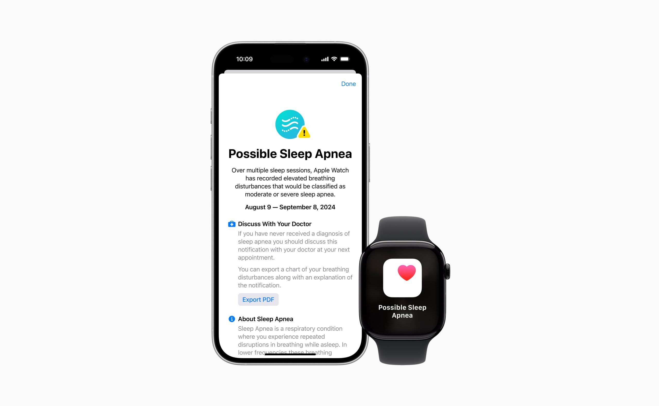 watchOS 11 llega a los Apple Watch con la detección de la apnea del sueño