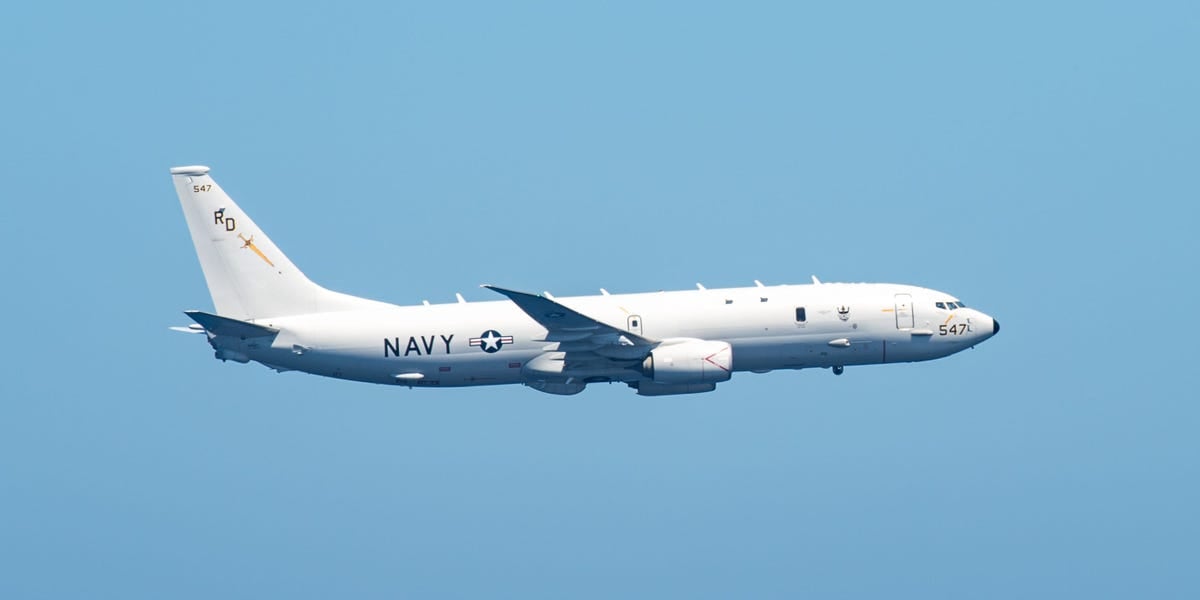 US spy plane flies through the Taiwan Strait days after German warships angered China by sailing through