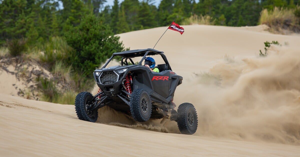 New 2025 Polaris RZR Pro side-by-side series blast the dunes of Oregon