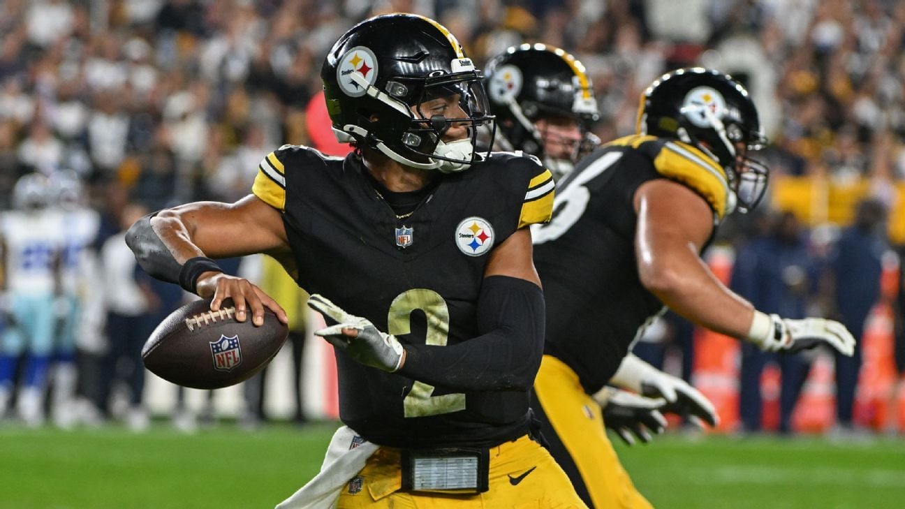 Steelers' Justin Fields hits Connor Heyward for first TD vs. Cowboys