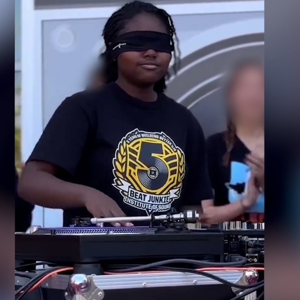 WATCH: Watch this talented young DJ wow an audience DJing blindfolded