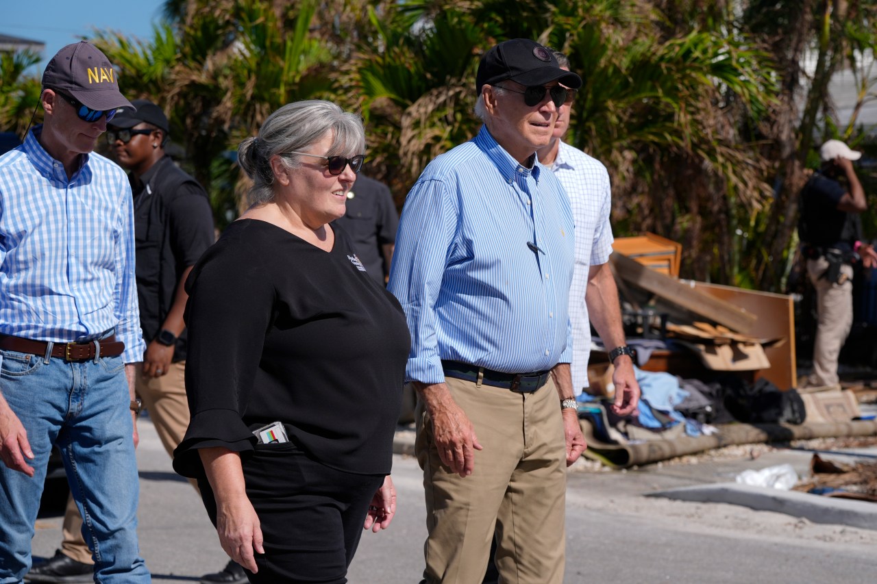 Biden views Hurricane Milton damage in Florida