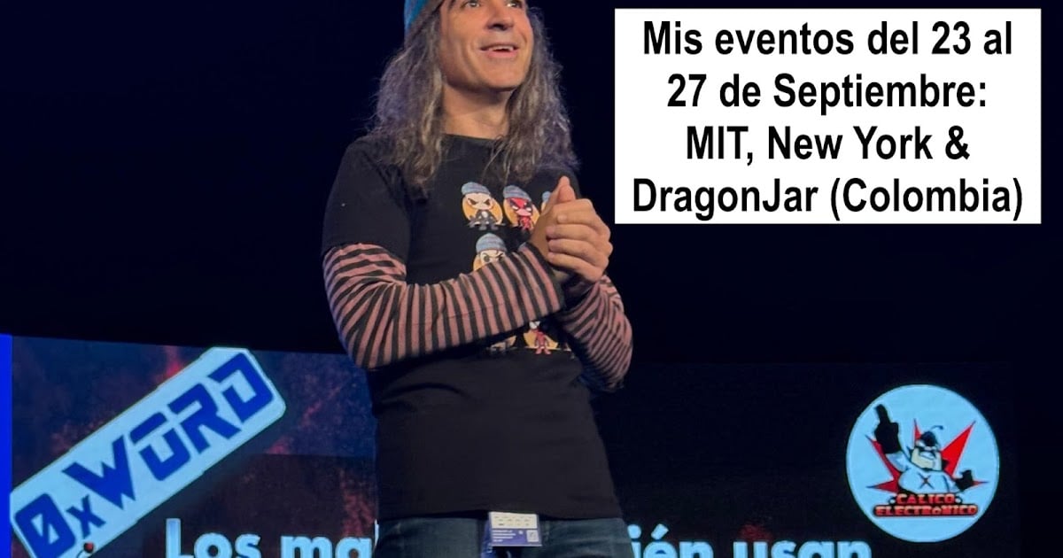 Mis eventos del 23 al 27 de Septiembre: MIT, New York & DragonJar (Colombia)