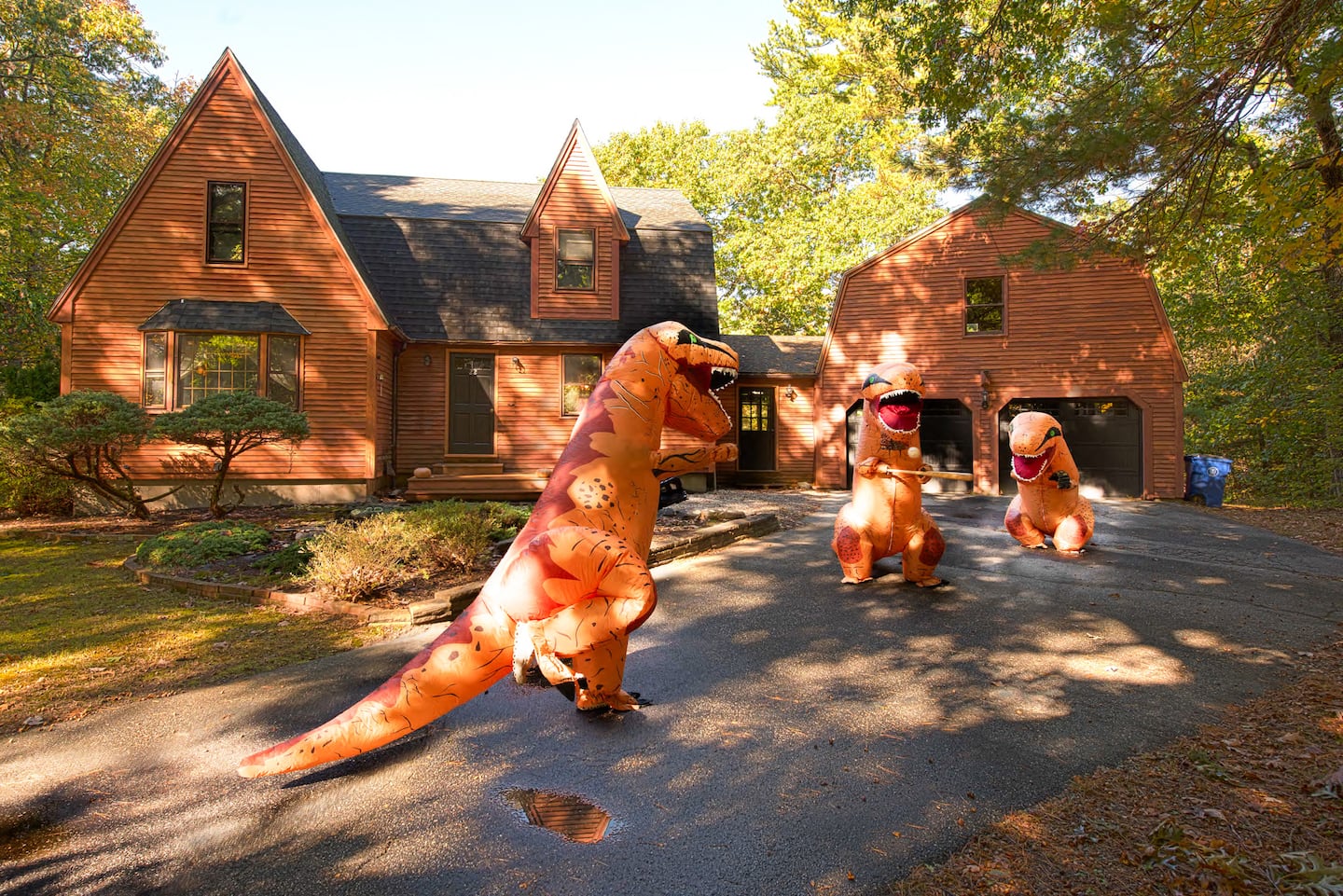 Inflatable dinosaurs are helping New Hampshire home sales