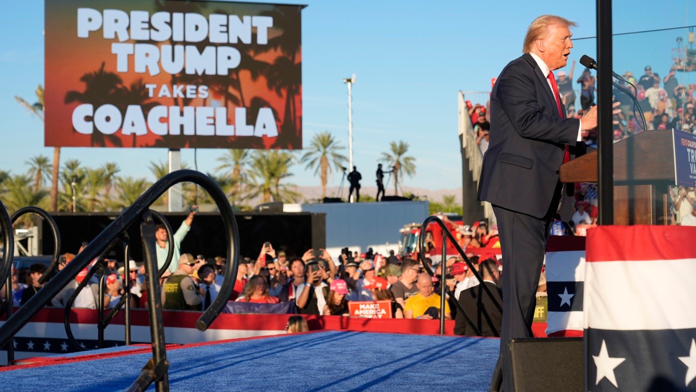 Man with guns arrested near Trump rally in Coachella, sheriff says