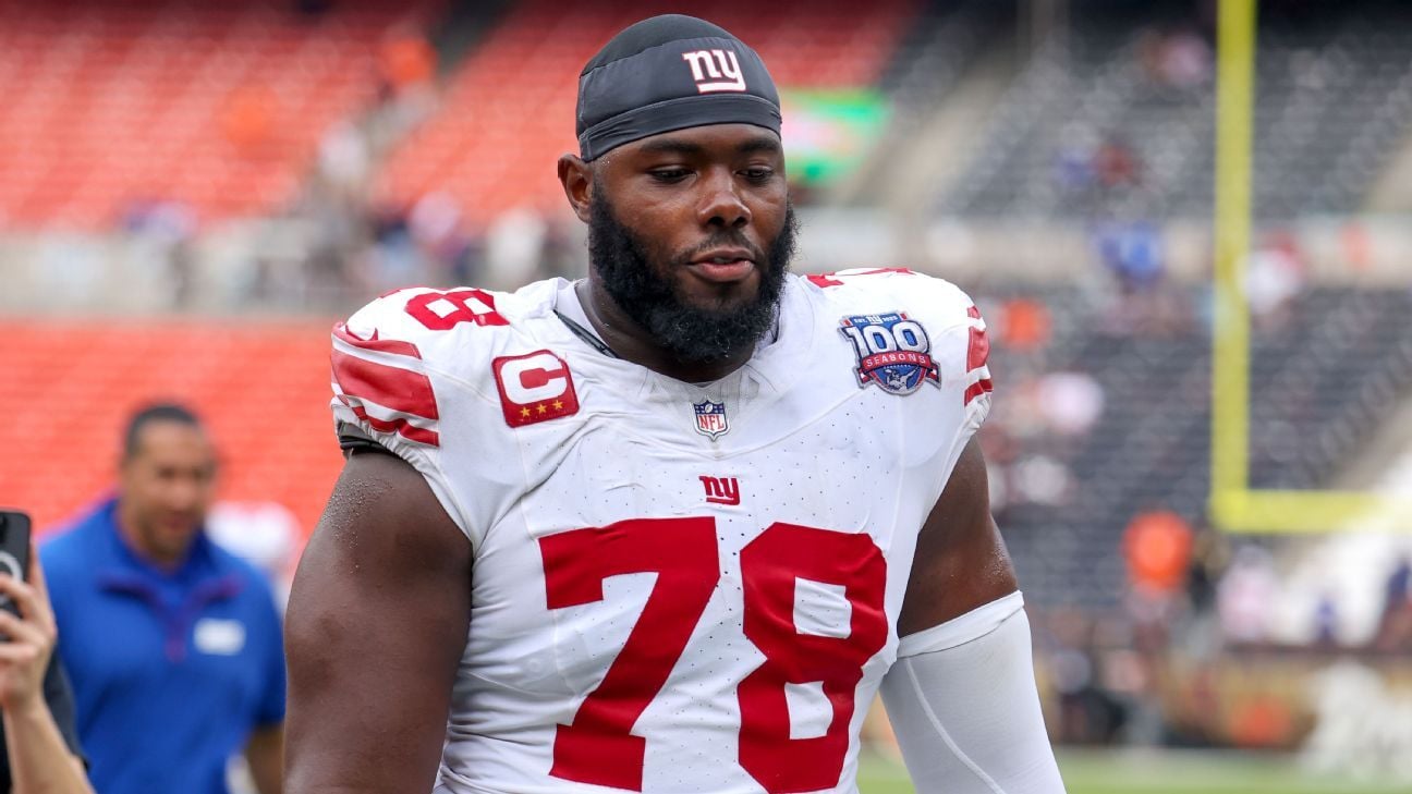 Giants star LT Andrew Thomas (Lisfranc) out for season