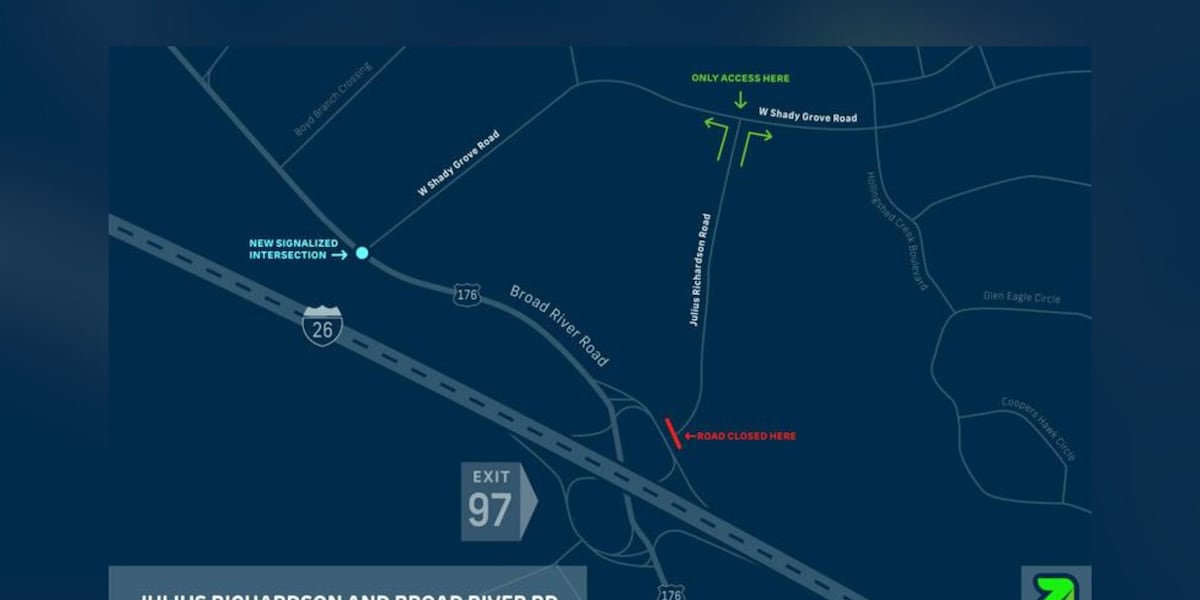 SCDOT announces ramp changes to I-26