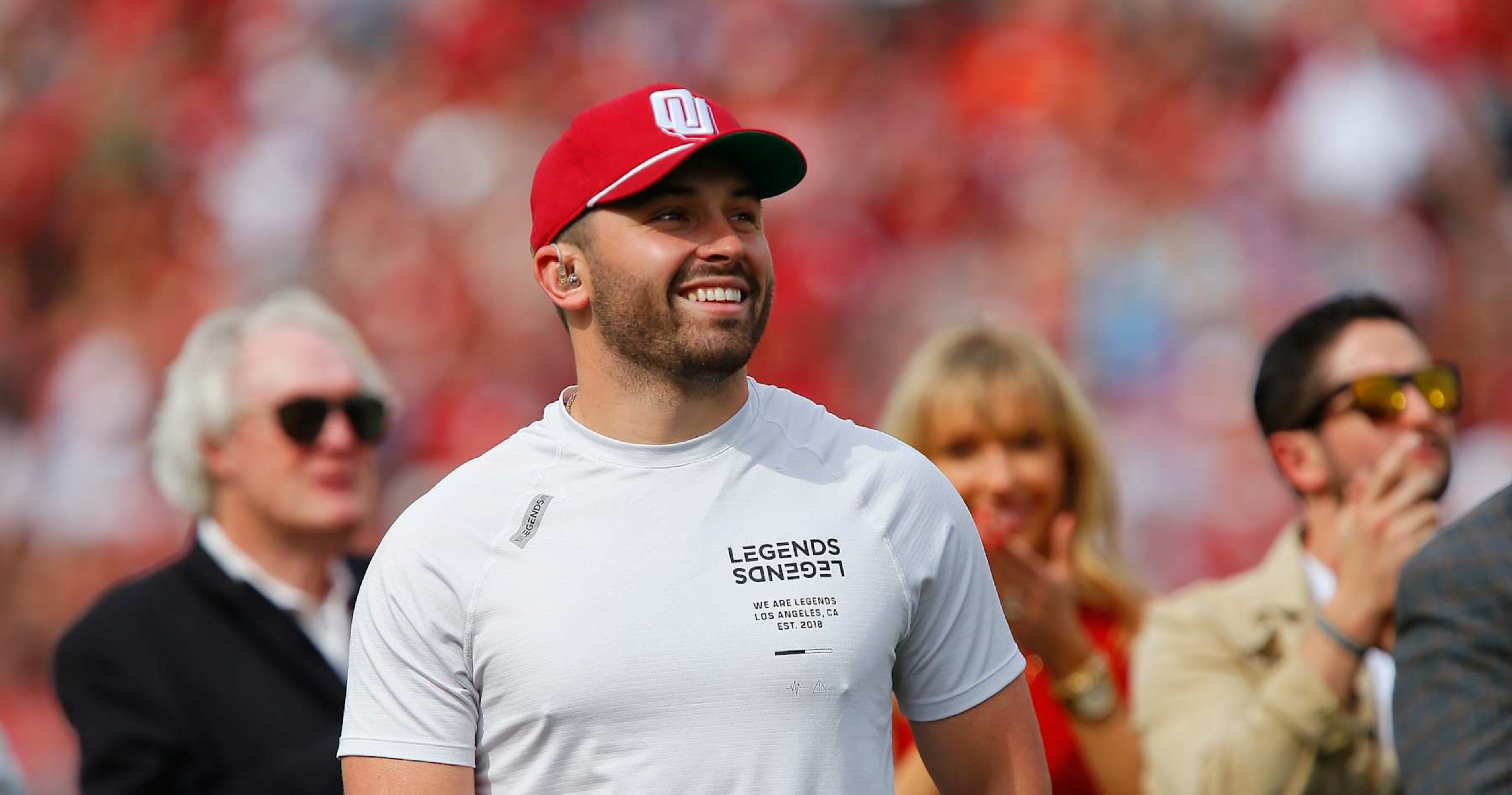 Baker Mayfield Says He Lives 'Rent Free' in Texas' Heads After Flag Planting Video