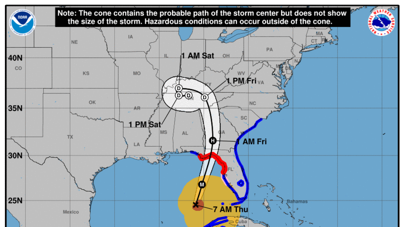 An intensifying Helene approaches Florida as southeastern states brace for impact