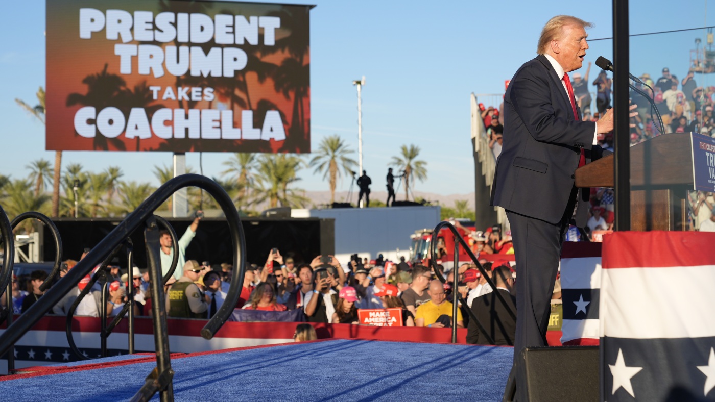 Man with guns arrested near Trump rally in Coachella, sheriff says