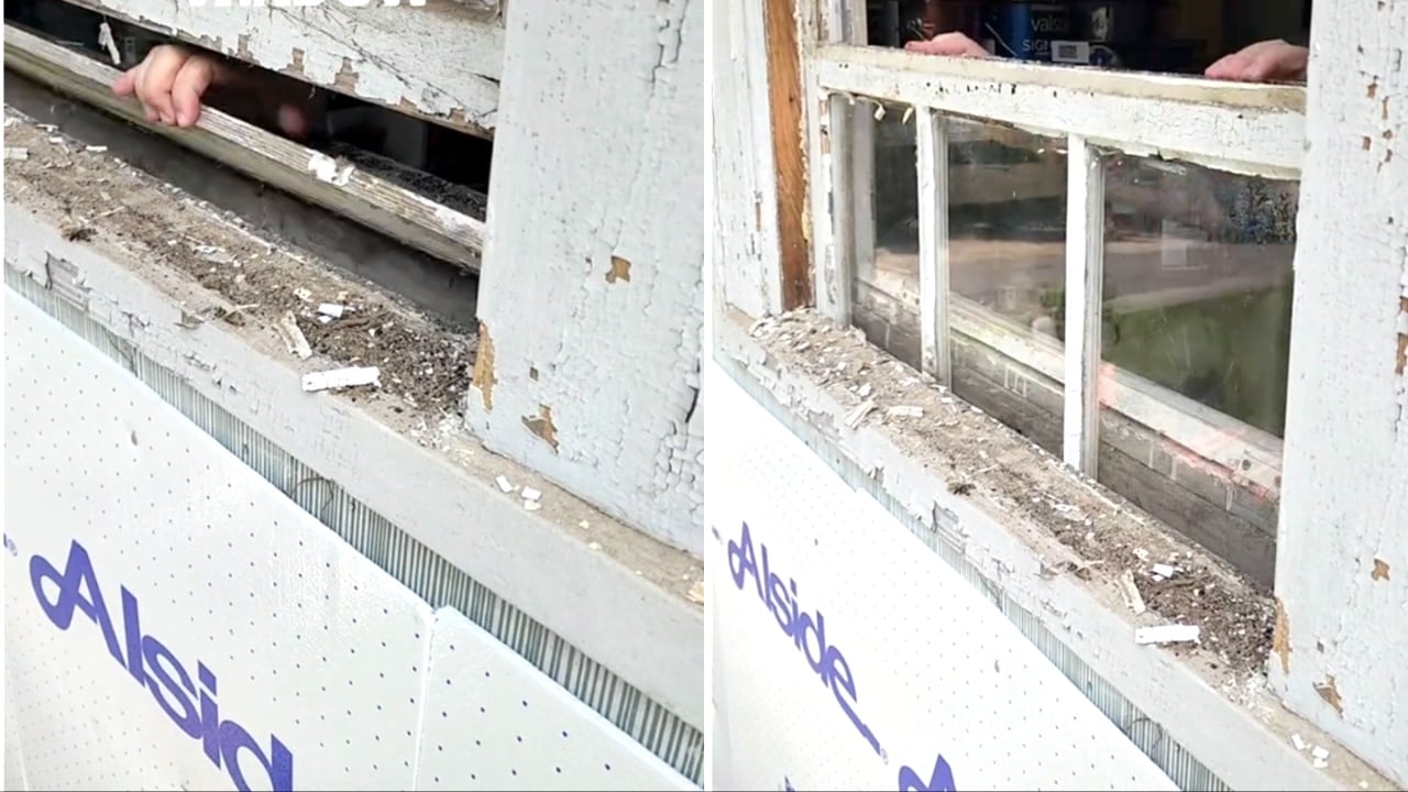 Home Restorer Discovers a Unique Pocket Window That Lets the Window Slide Down Into the Wall