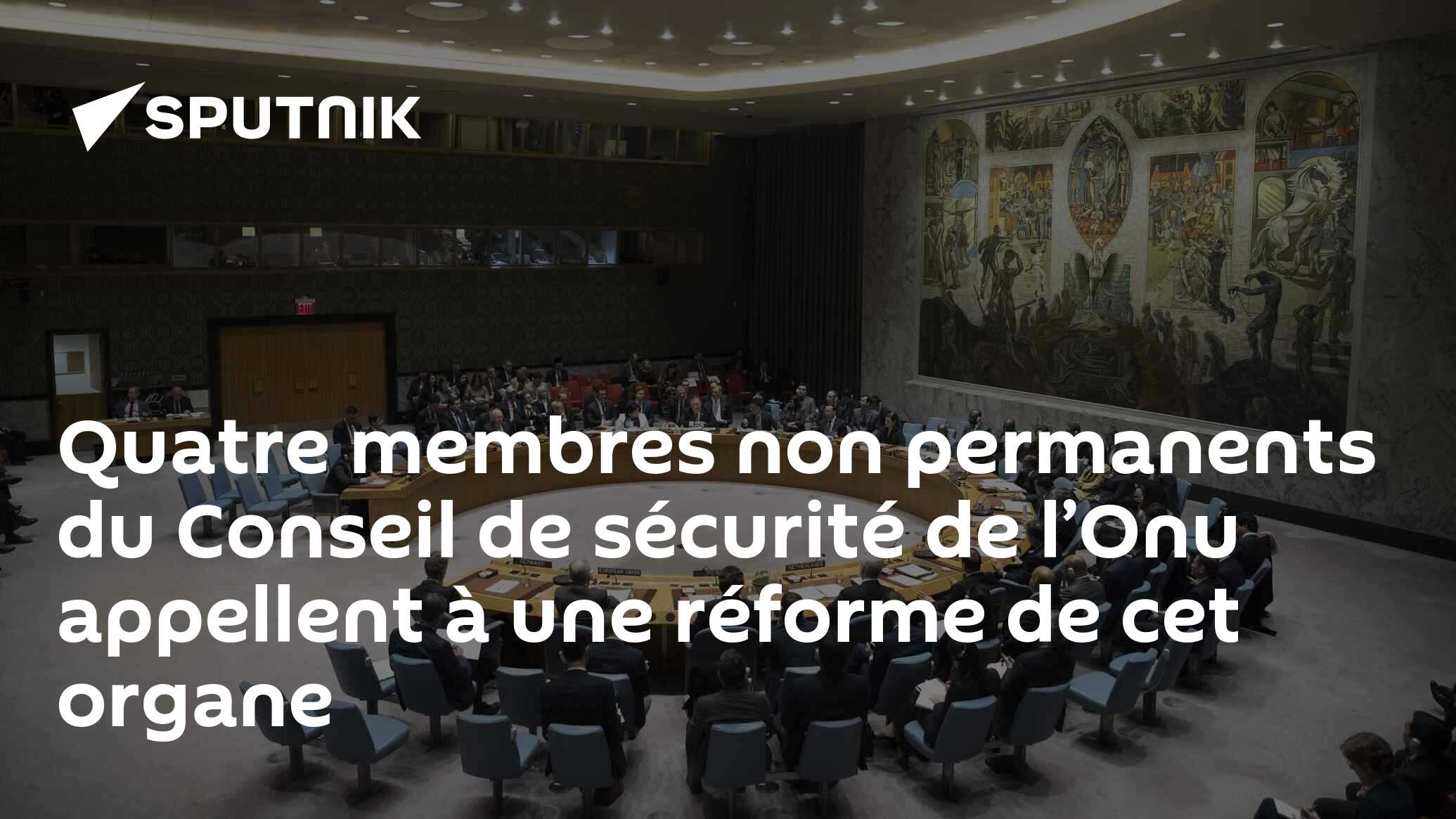 Quatre membres non permanents du Conseil de sécurité de l’Onu appellent à une réforme de cet organe