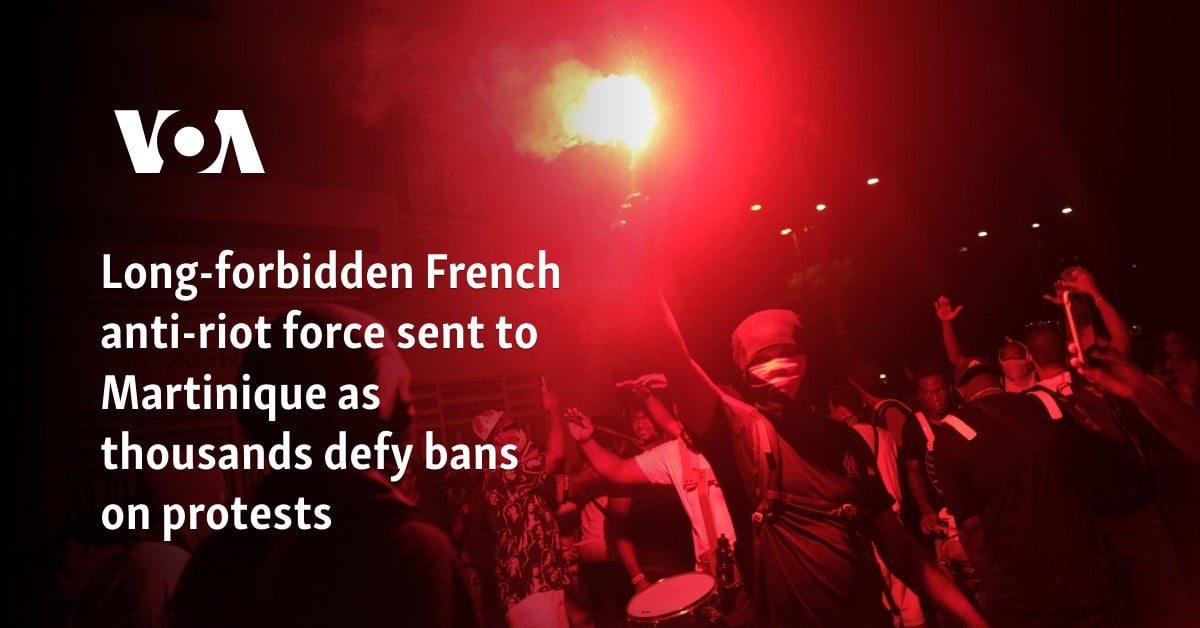 Long-forbidden French anti-riot force sent to Martinique as thousands defy bans on protests