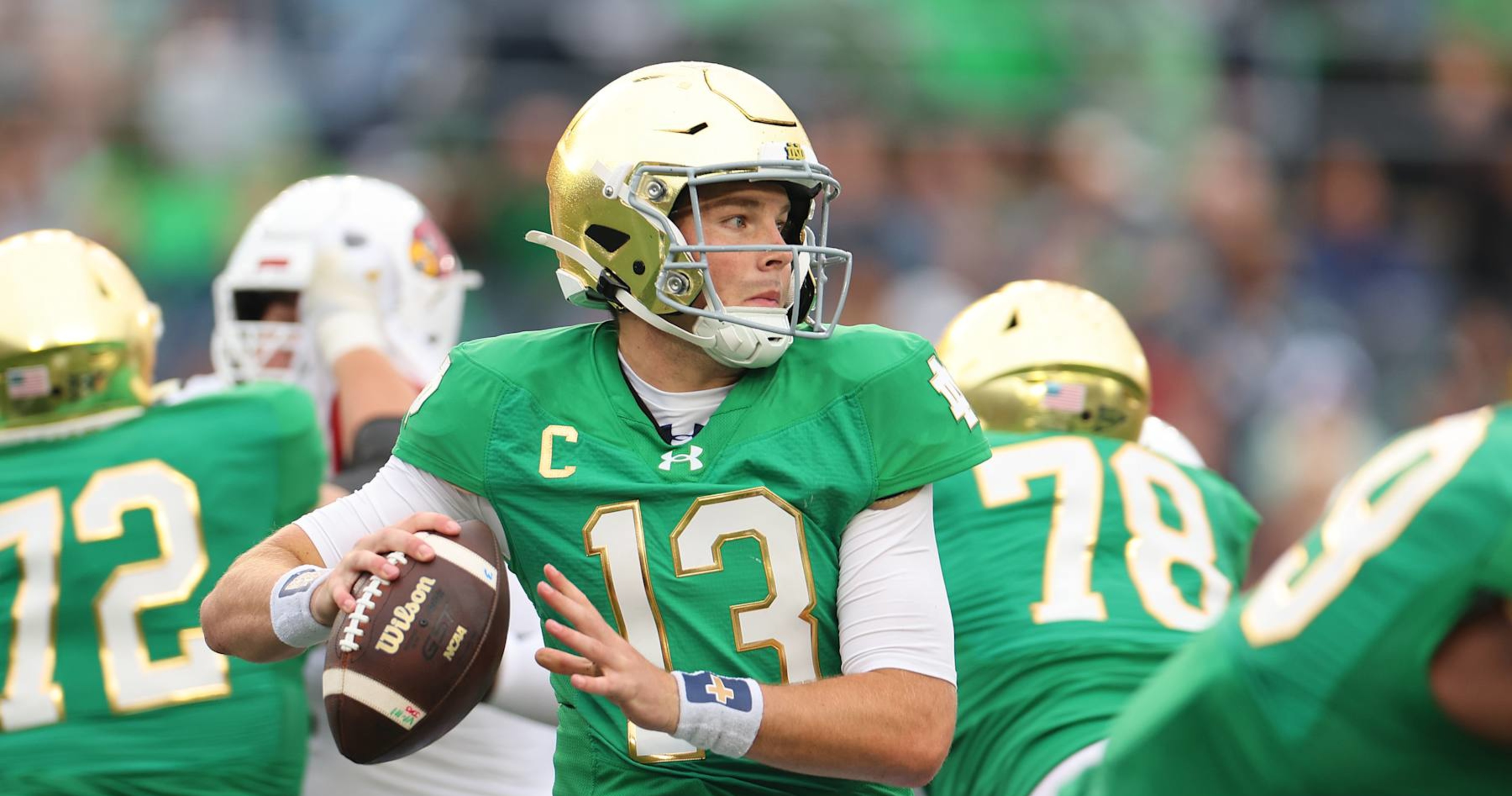 Riley Leonard, Notre Dame Beat Louisville as CFB Fans Debate Irish's Playoff Chances