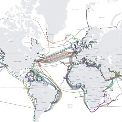 The World's Underwater Fiber Optic Cables