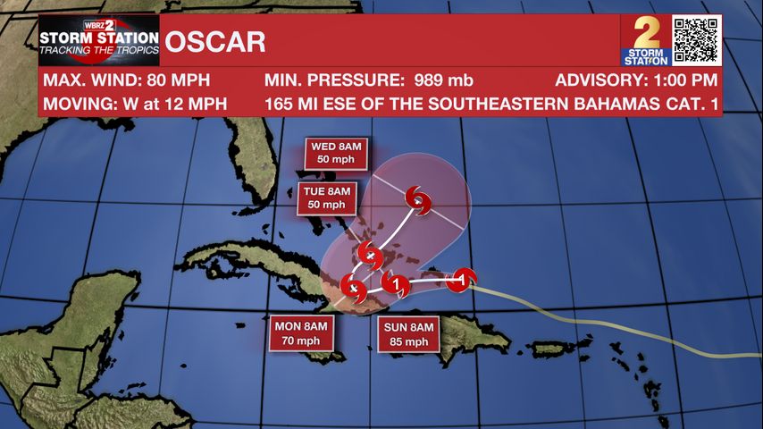 Oscar rapidly intensifies into a hurricane