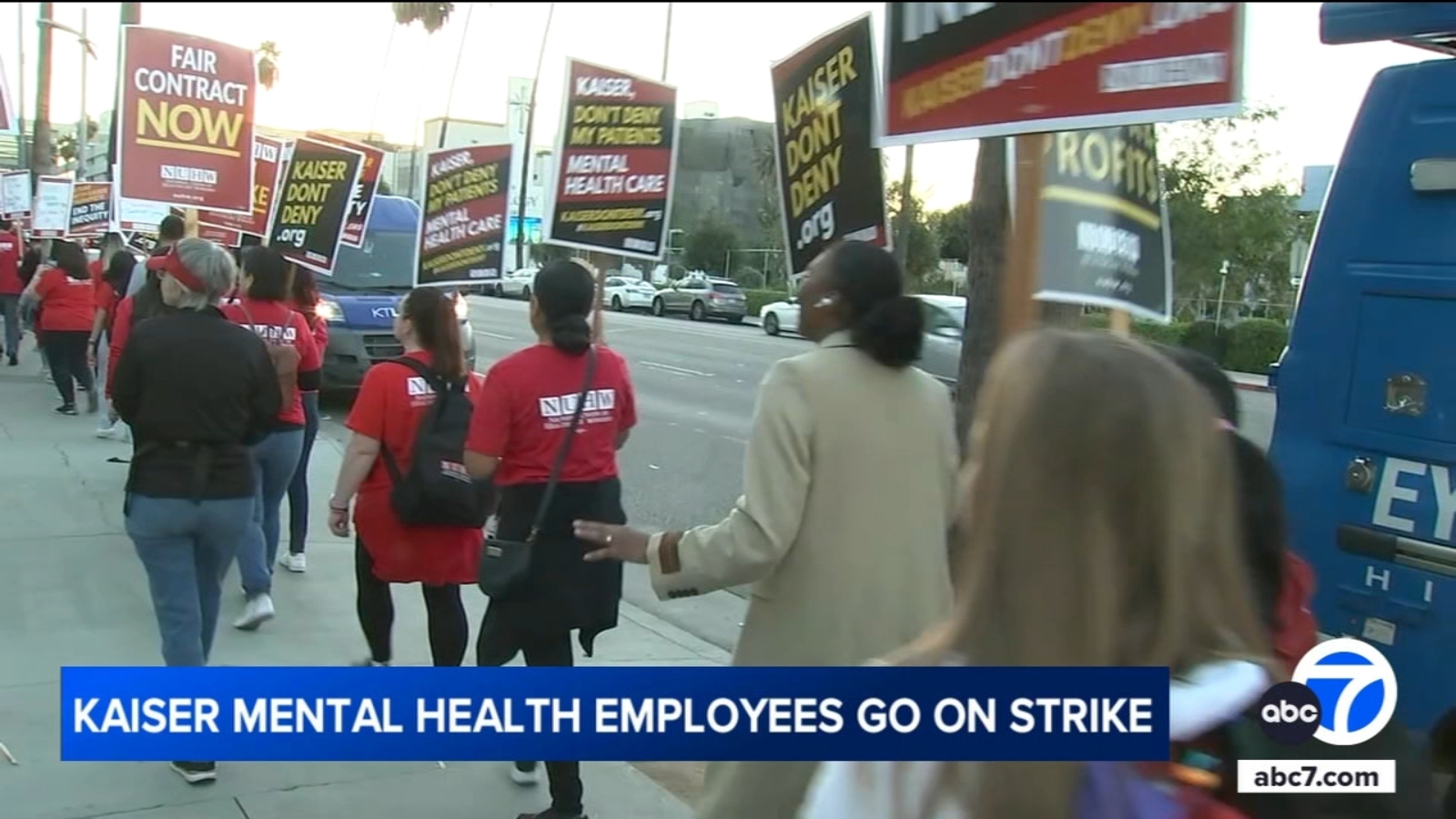 Kaiser mental health workers go on strike in SoCal over staffing, workloads