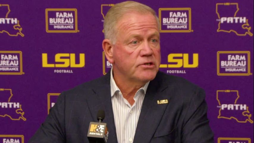 Brian Kelly meets with media after Tigers take home The Boot from Arkansas; preparing for Texas A&M